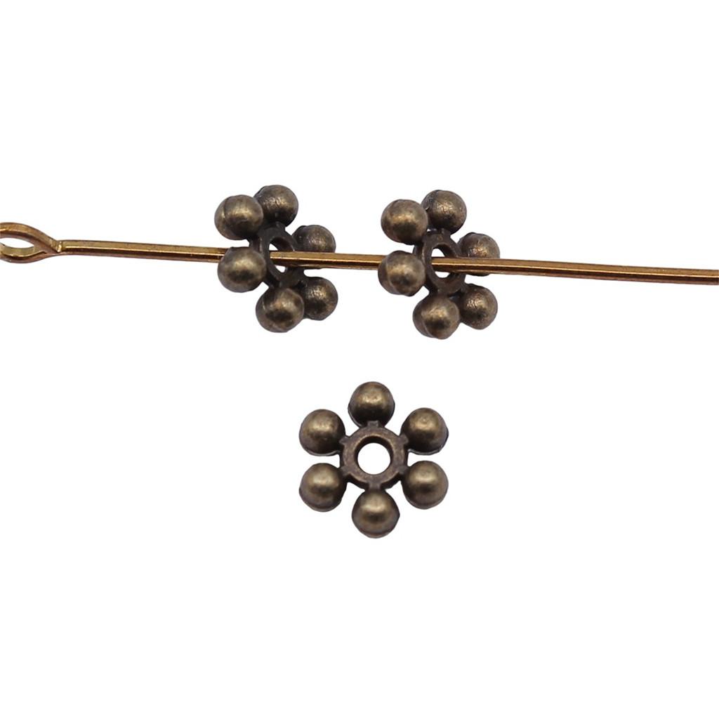 Caps Beaded Edge Spacer Beads Antique Style For DIY Jewelry Projects
