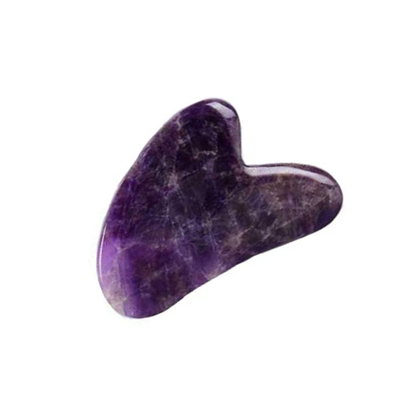 

Natural Amethyst Jade Roller Gua Sha Set Gouache Scraper Board Face Lifting Anti-Wrinkle Beauty Skin Care Body Massage Tools