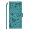 For iPhone 16 Pro Max Case Garden Imprinted PU Leather Wallet Phone Cover with Wrist Strap