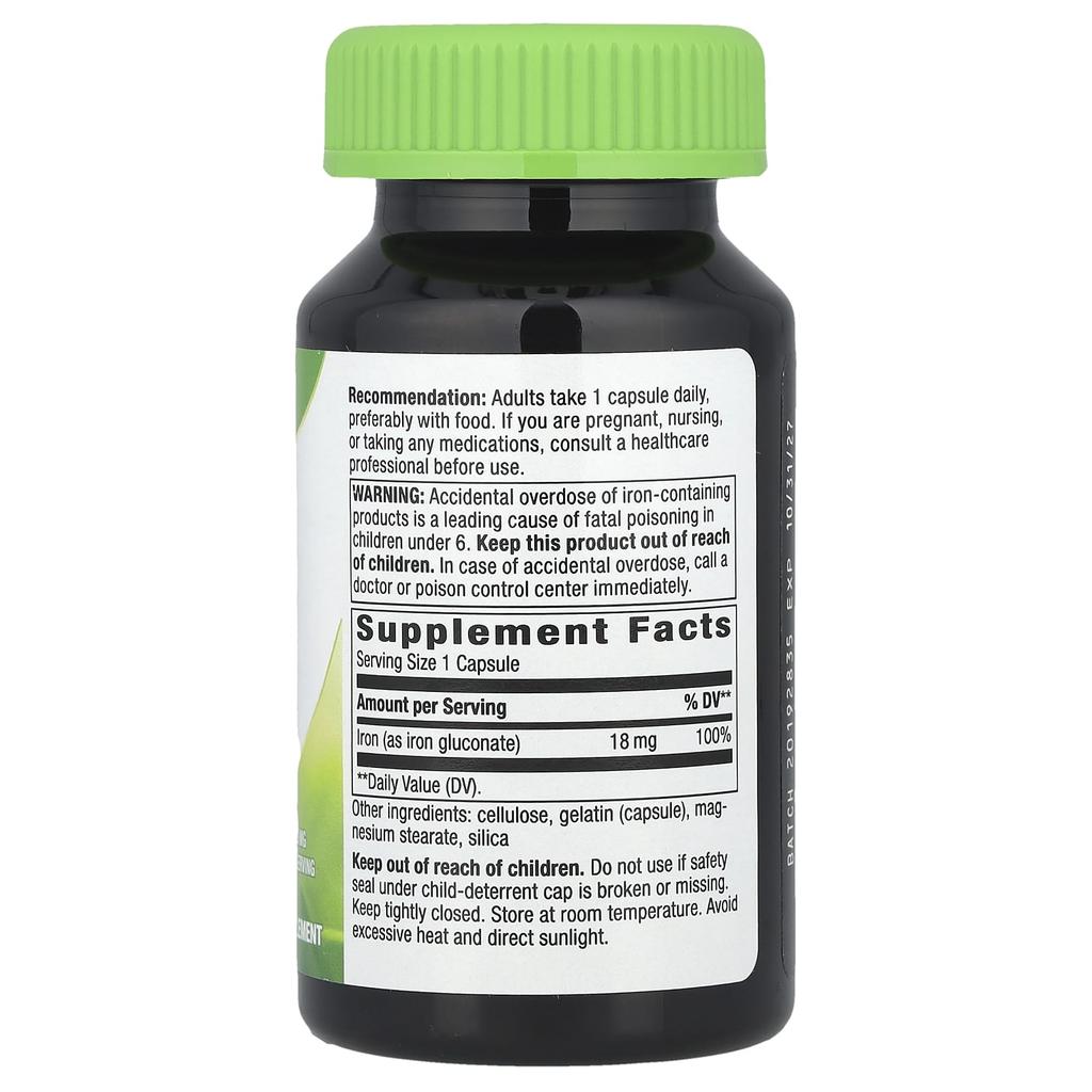 Nature's Way Eisen, 18 mg, 100 Kapseln