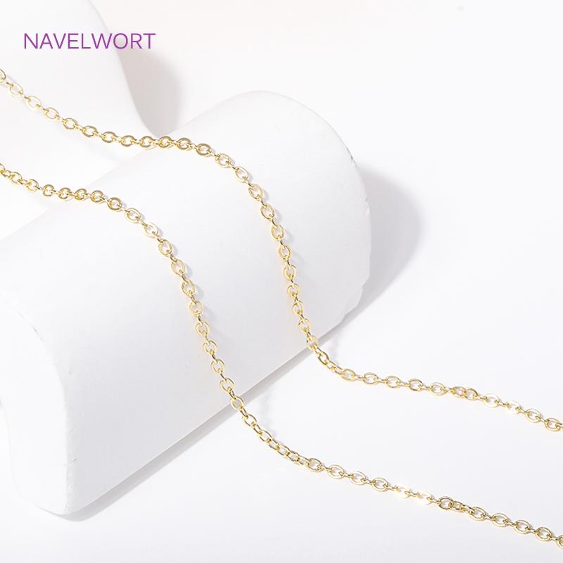 2.0MM Bulk Metal Chains 18K Gold Plated Brass O Shape Thin Chains For Jewelry Making DIY Necklace Bracelet Accessories Wholesale