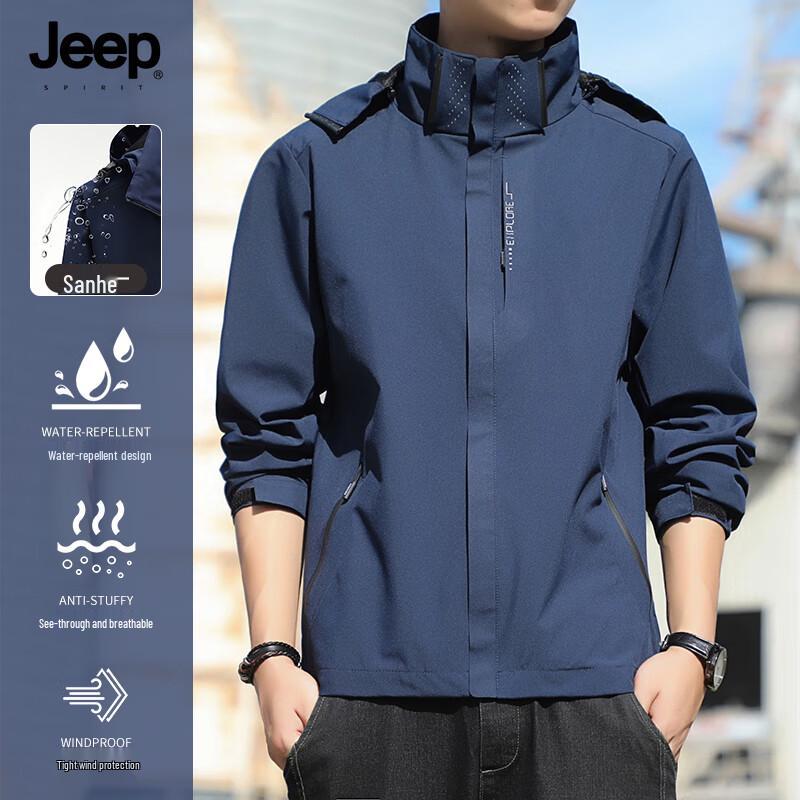 JEEP SPIRIT Unisex Outdoor Windproof Waterproof Jacket