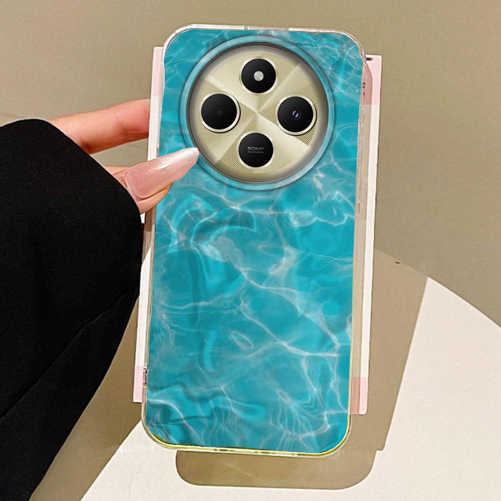 Water Texture Butterfly Flower Phone Case for Xiaomi Redmi Note 14 13 12 11 11S 10 9 10S Pro 9C 13C 14C A5 A3 A4 A3X 9C A1 Cover