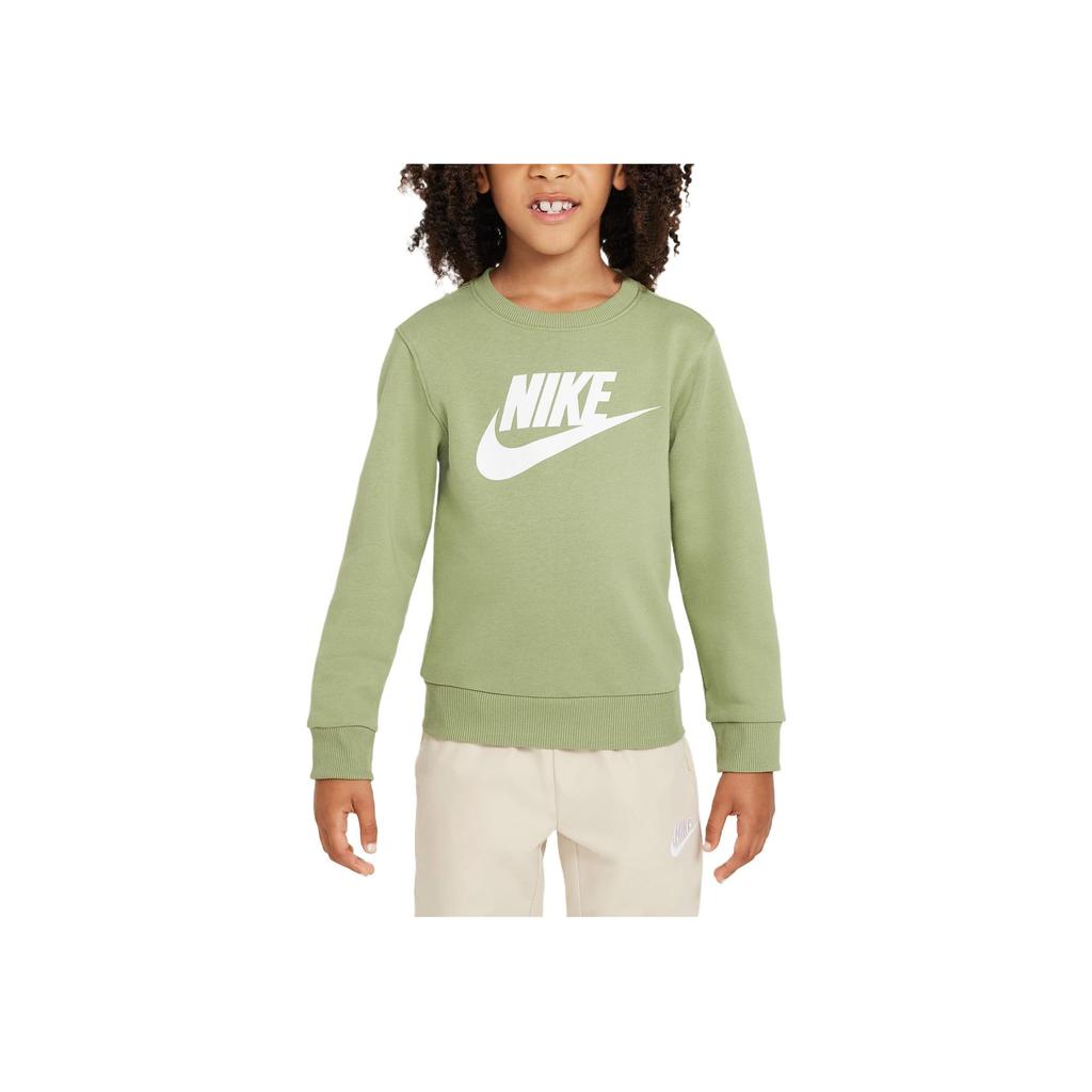 Nike Sweatshirt Round Neck Comfortable Fleece Long Sleeve Kids tops Oil-Green IB2553-386