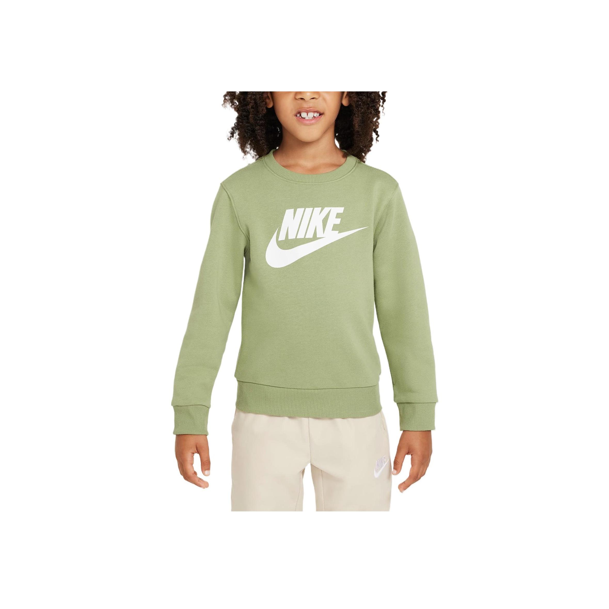 

Nike Sweatshirt Round Neck Comfortable Fleece Long Sleeve Kids tops Oil-Green IB2553-386 6