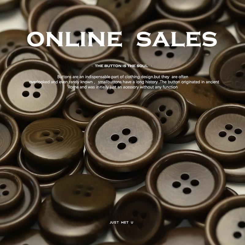 Ovocný Materiál Čtyřdírkové Knoflíky Univerzální Oděvní Knoflíky Sako Pletený Kardigan Trenčkot Kabátové Knoflíky