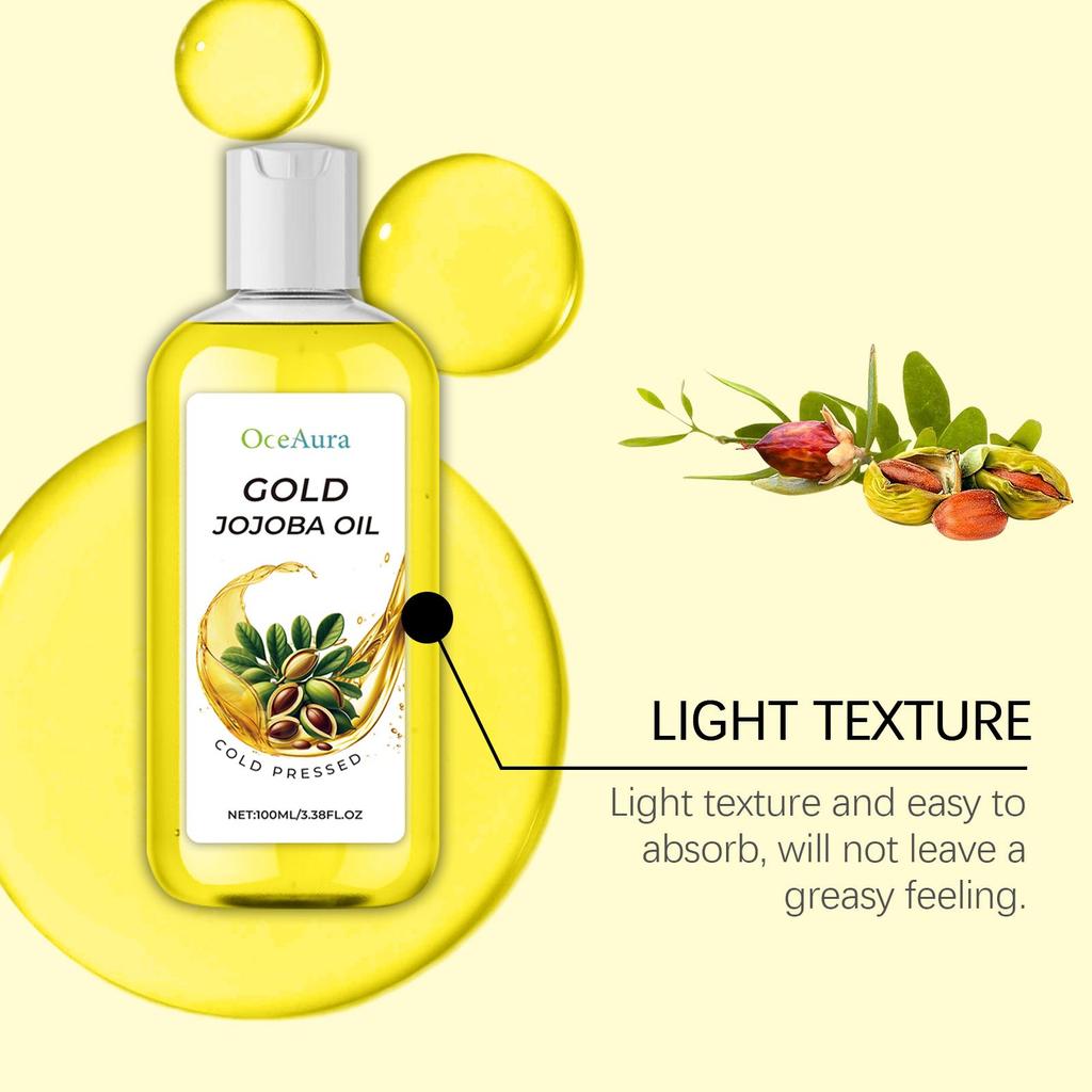 Bio-Jojobaöl Reduziert Frizz Spliss Haarbruch Nährende Wurzelglättende Hainessenz Porenverkleinernd Zarte Hautpflege Serum