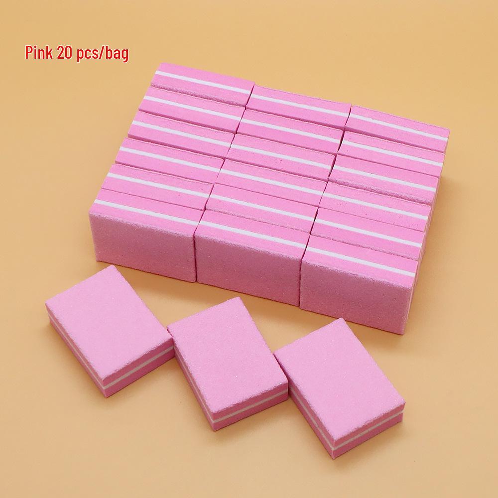 Compact Tofu Sponge Nail File: Dual-Sided Polishing & Repair for Nails