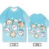 Chiikawa Is All Here! Adult Couple Soft Cute Cartoon 3D Print T-shirts Sports Leisure Breathable Short Sleeves FamilyMatching