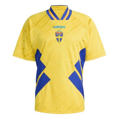 adidas 1994 Schweden Heim V-Ausschnitt Color Block Kurzarm Fußballtrikot Herren Oberteile JN3714