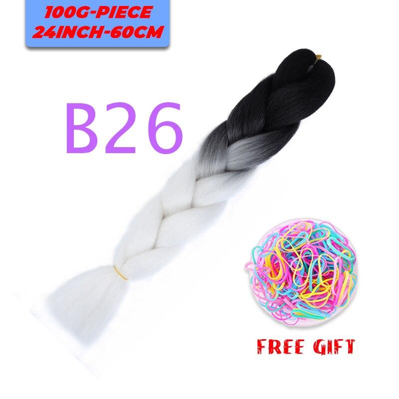 MERISIHAIR Single Ombre Color Synthetic Hair Extension Crochet Twist Jumbo Braiding Long Hair