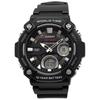 Casio World Time Telememo Quartz Watch AEQ-120W-1AV Men's Black Overseas Model