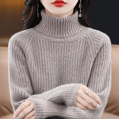 Outono Inverno Gola Alta Casual Moda Simples Suéter Mulheres Sólido Combina Com Tudo Tricô Pulôver Top