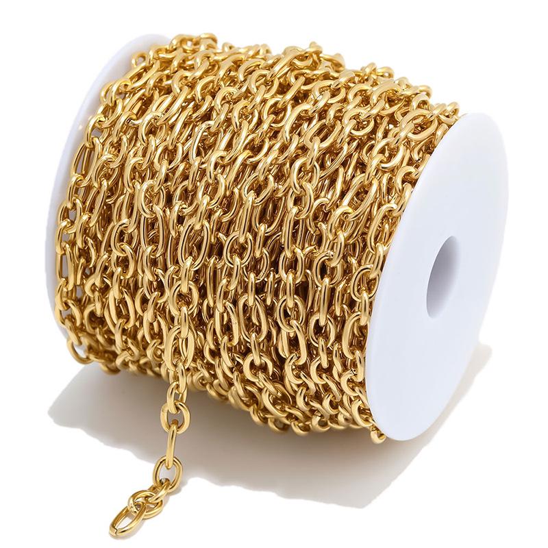 

Овальная крестообразная цепь из нержавеющей стали 16 мм для DIY, ювелирные изделия с вакуумным покрытием