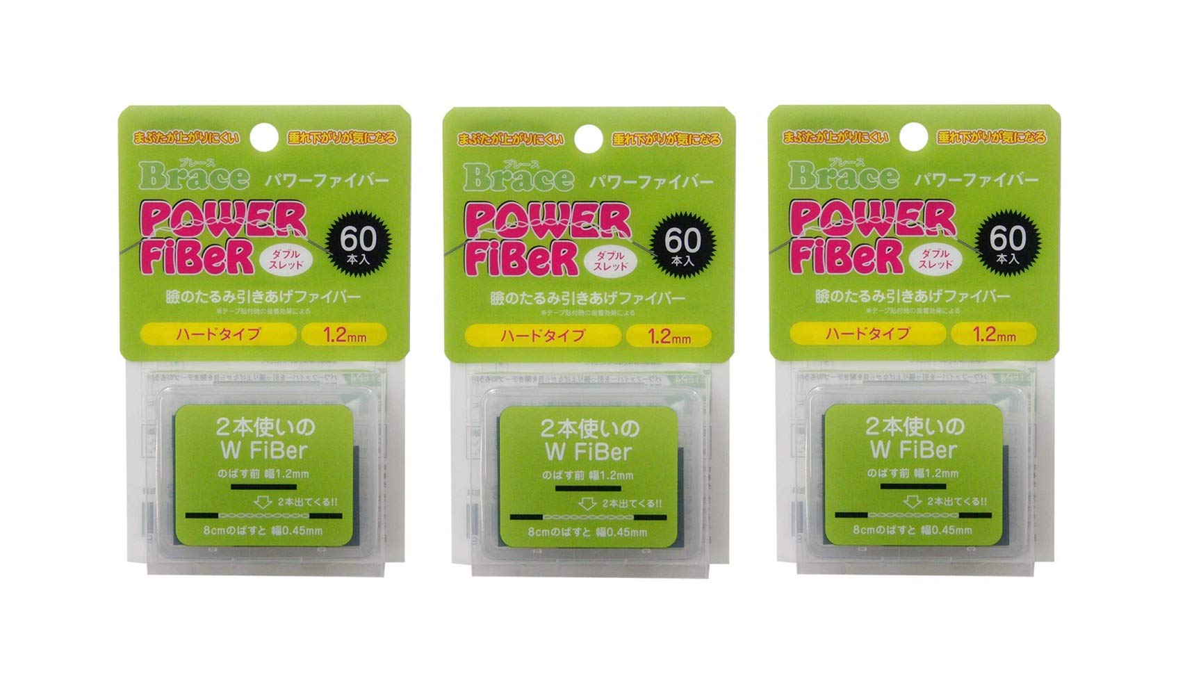 

Поддерживающие полоски Power Fiber для предотвращения птоза век, жесткие двойные, 60 штук в 3 упаковках, тип ленты, нить, прозрачные, ширина 1,2 мм,