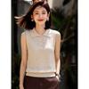 Basic House Tencel Knit Sleeveless Polo T-shirt