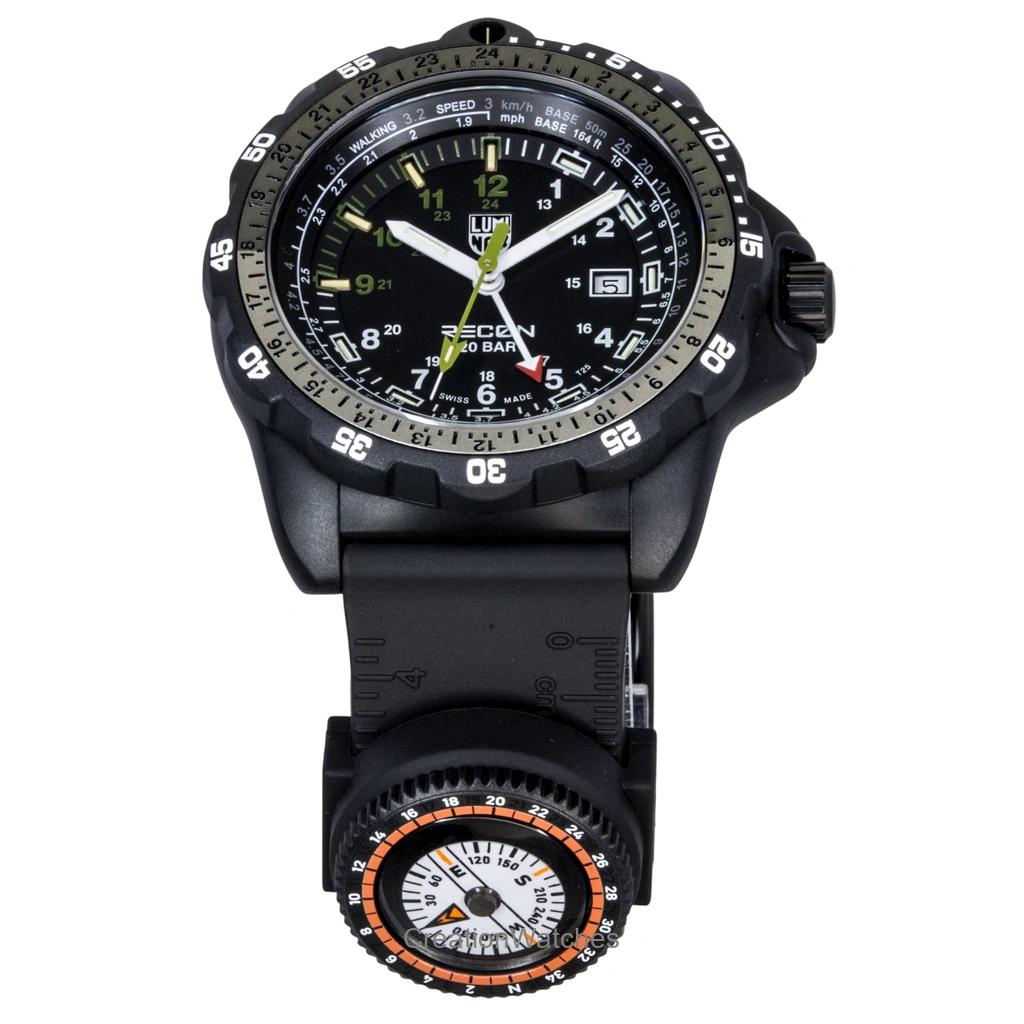 Luminox Recon Nav Spec GMT Rubber Strap Black Dial Quartz Diver's XL.8837.SET 200M Men's Watch
