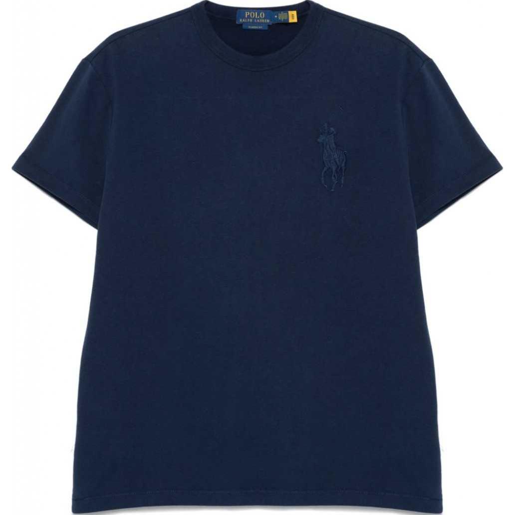 

Polo Ralph Lauren FW24 Футболка с круглым вырезом и короткими рукавами с логотипом бренда Мужские футболки Темно-синий 710936509-004 M