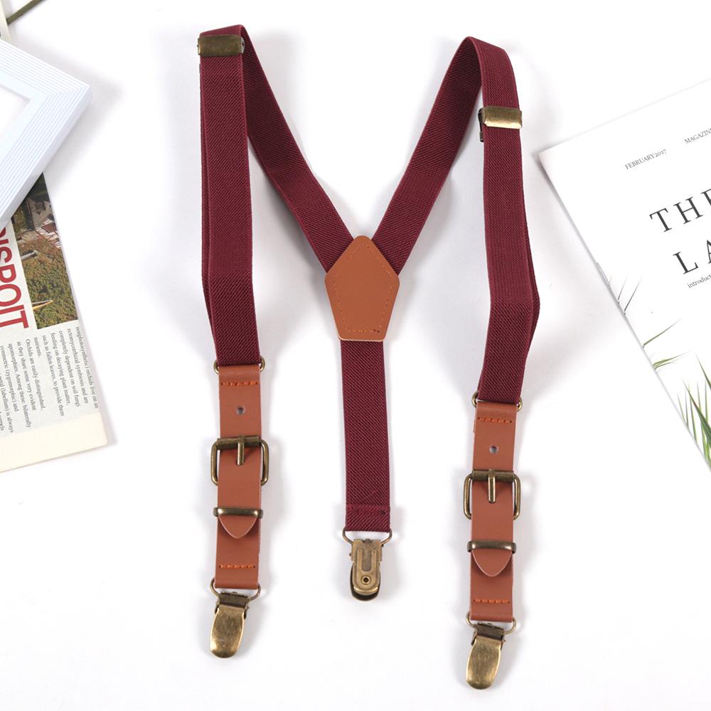New Casual Kids Elastic Suspenders Children Boys Matching Tuxedo Suit Adjustable Y-Back Braces for Party Daily Accessories Gift