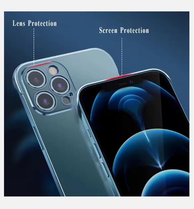 2025 For Iphone 16 15 11 12 13 14 Pro MAX XR XSMAX X XS MINI SE 7 8 PLUS Transparent Borderless Anti Drop Ultra Thin PC Hard Shell
