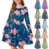 Girls' Summer Princess Dress - Long Sleeve A-Line T-Shirt Dress