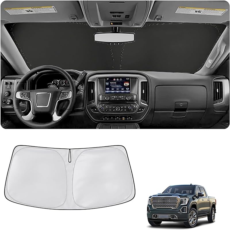 Car Windshield Sun Shade Foldable,Sun Protection for Car Front Windshield,Sun Protector for UV Ray,Car Interior Accessories for Sun Heat,Fit for