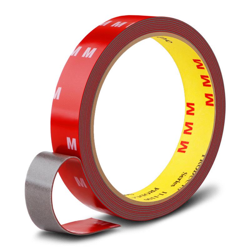 Gray Waterproof Acrylic Double-Sided Tape for Car & Home, High Temperature Resistant, No Trace, Wall & Rain Eyebrow Fix