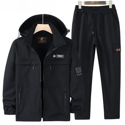Jacket Men's Winter Plus Velvet Thickened Suit Windproof and Waterproof Mountaineering Suit Warm Outdoor Overalls Tooling Jacket