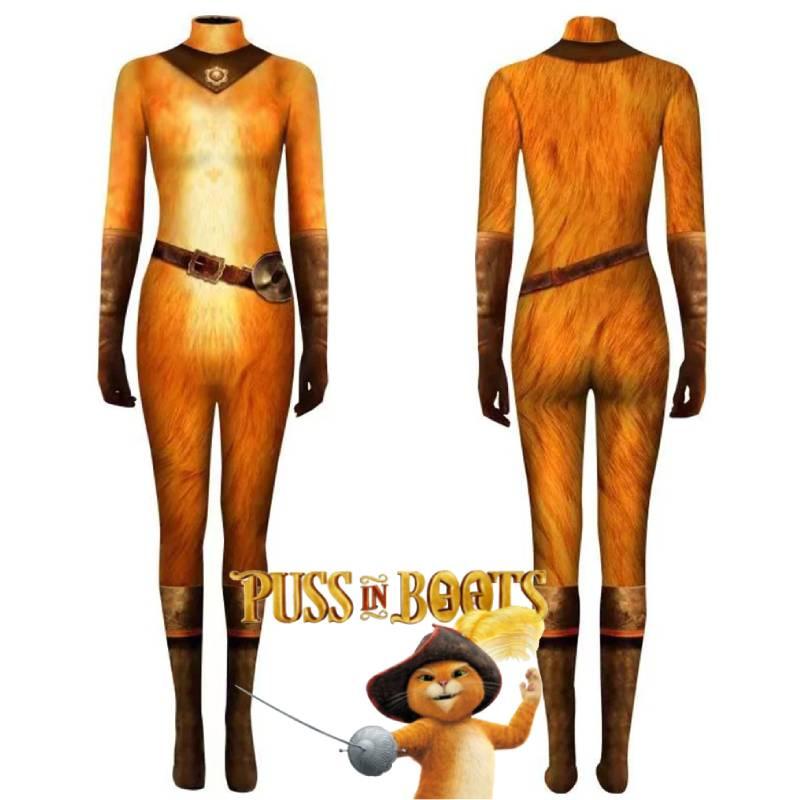 Puss In Boots Cosplay Costume Jumpsuit For Halloween Carnival