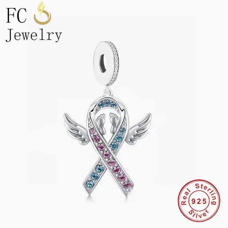 FC Jewelry Fit Original Charm Bracelet 925 Silver A Piece Of My Heart Has Wings is In Heaven Forever Bead For Making Berloque