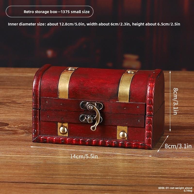 Wooden Privacy Storage Box With Lock For Jewelry And Keys For Bedroom And Living Room