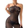 European and American lingerie dress erotic underwear sexy ultra-thin perspective nightgown female lace temptation neck cheongsam