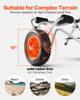 Kayak Cart, 113.4 Kg Load Capacity, Foldable Kayak Trolley with 25.4 Cm Solid Rubber Tires & 1 Ratchet Strap, Paddle Board Trolley for Carrying