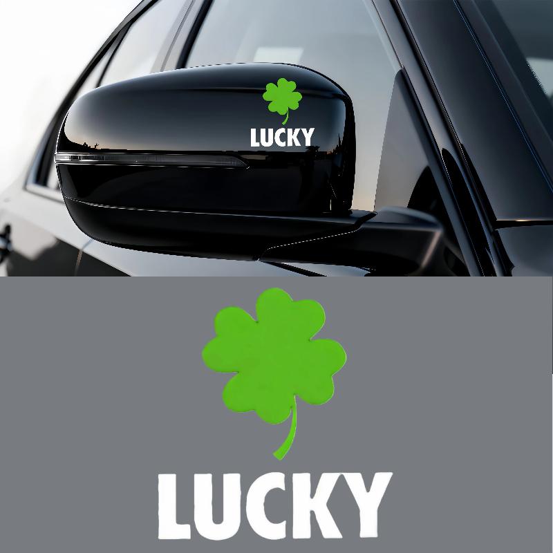 2 lucky style car badge stickers, suitable for all car decoration accessories