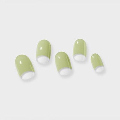 Kiss New York Gelub My Me Gel Nail 24Pcs (Green Leaf French)