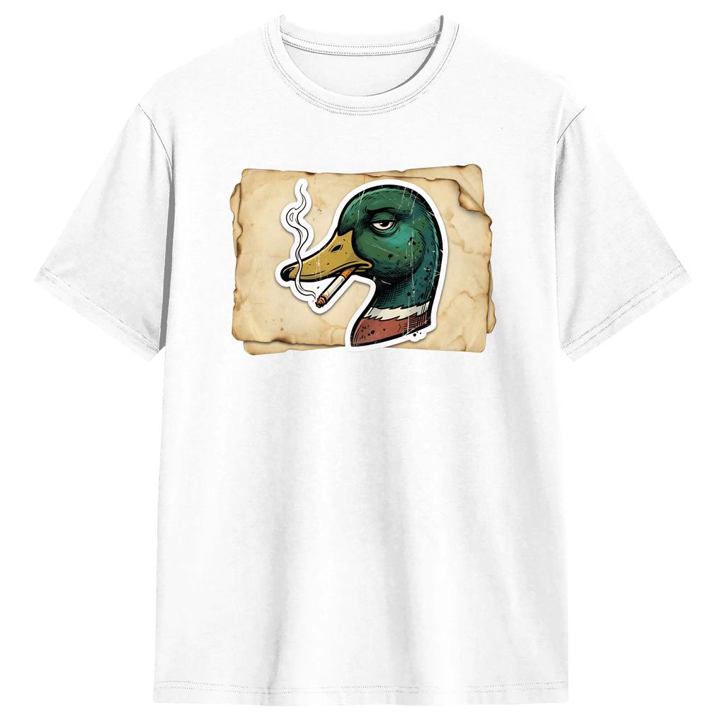 Mallard Smoking Cigarette Meme Funny Mallard Duck Hunting T Shirt Summer Hipster TShirts Unisex 100 Cotton Crew Neck 5XL Top Tees