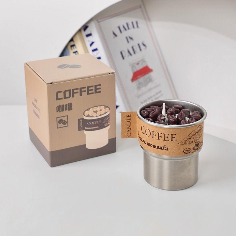 

Coffee Bean Scented Candle Premium Sense Hand Gift Atmosphere Small Gift Lasting Fragrance Simulation Modeling Cup Wax