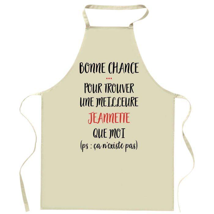 Tablier de cuisine - Planetee Jeannette - Impression bretonne - Coton épais - Liens ajustables