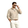 Men's Half-Zip Collared Diamond Quilted Casual Sweatshirt.