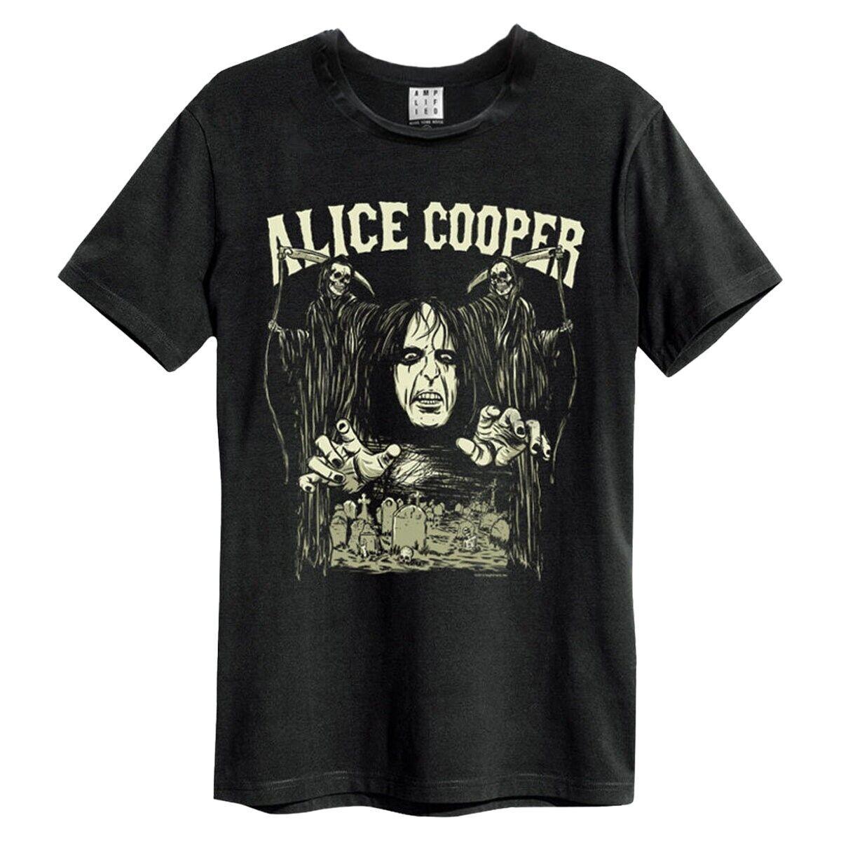 Amplified Alice Cooper Reapers Мужская черная футболка Alice Cooper Классическая футболка Alice Cooper XXXL
