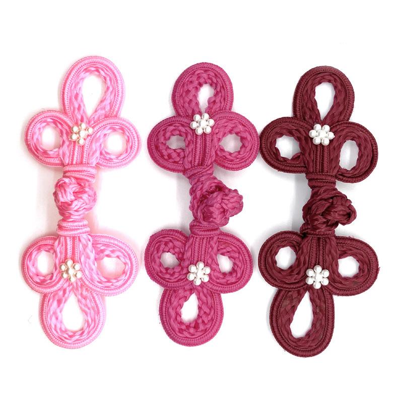 1 Pièce Nœud Chinois Style Chinois Fleur de Prunier DIY Accessoires Vêtements Hanfu Bouton Cheongsam Perle Fait Main