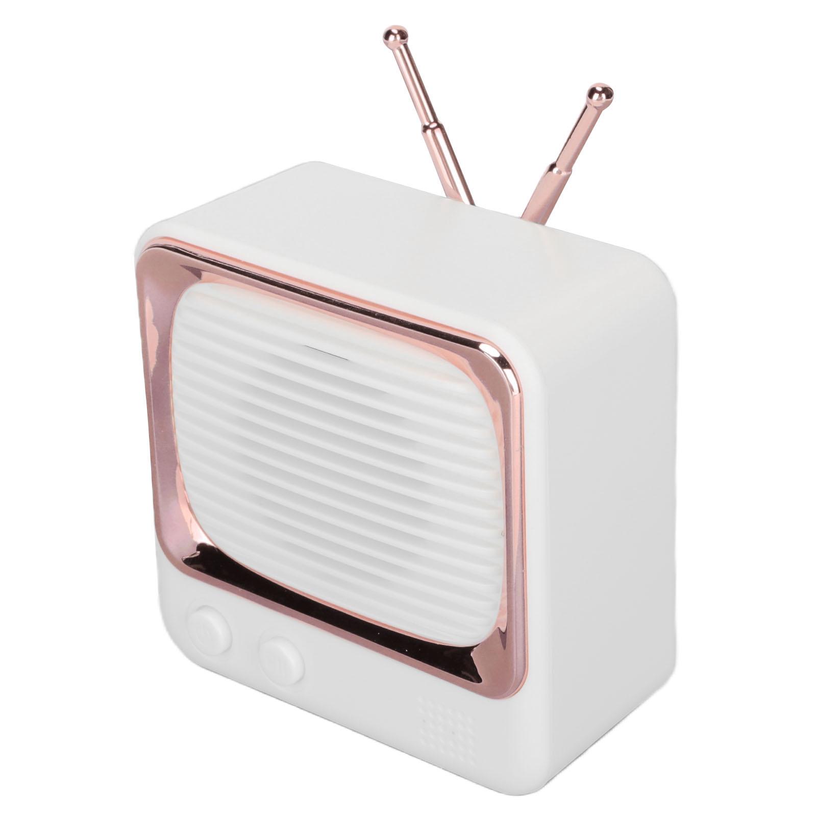 

TV Shaped BT Speaker Wireless Lightweight Portable Mini Classic Style Sound Speaker белый