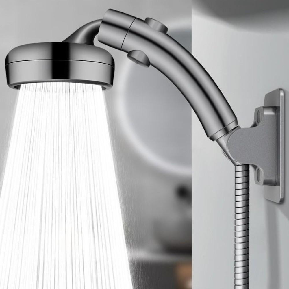 With Stop Button High Pressure Shower Head Plastic Rainfall Showerhead  Bathroom Accessories