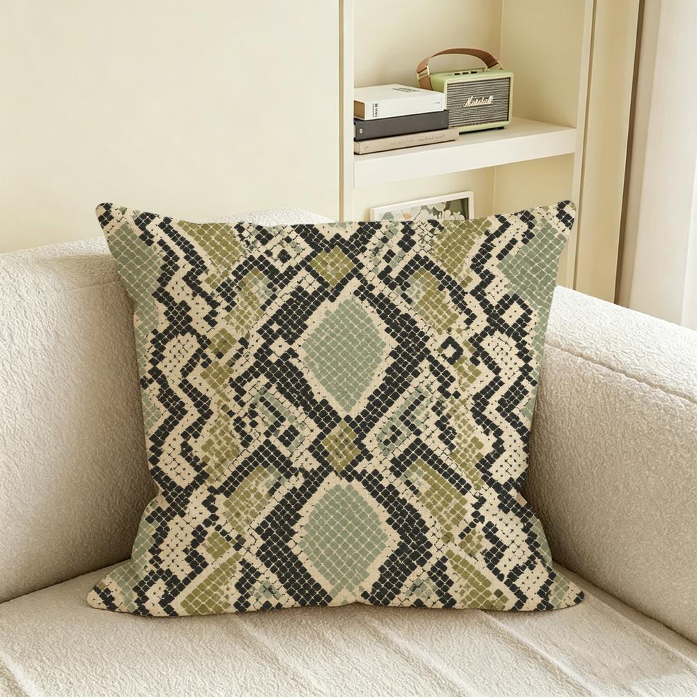 Pattern Animal Print Cushion Cover Natural Linen Pillowcase Set AllinOne Decor for Sofa Bedroom Chair