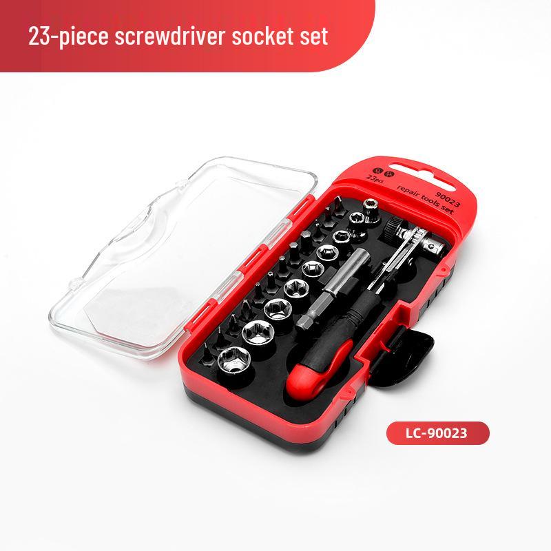 5-in-1 Multi-Functional Tool Set with Magnetic Bit Sleeves & Precision Ratchet Screwdriver