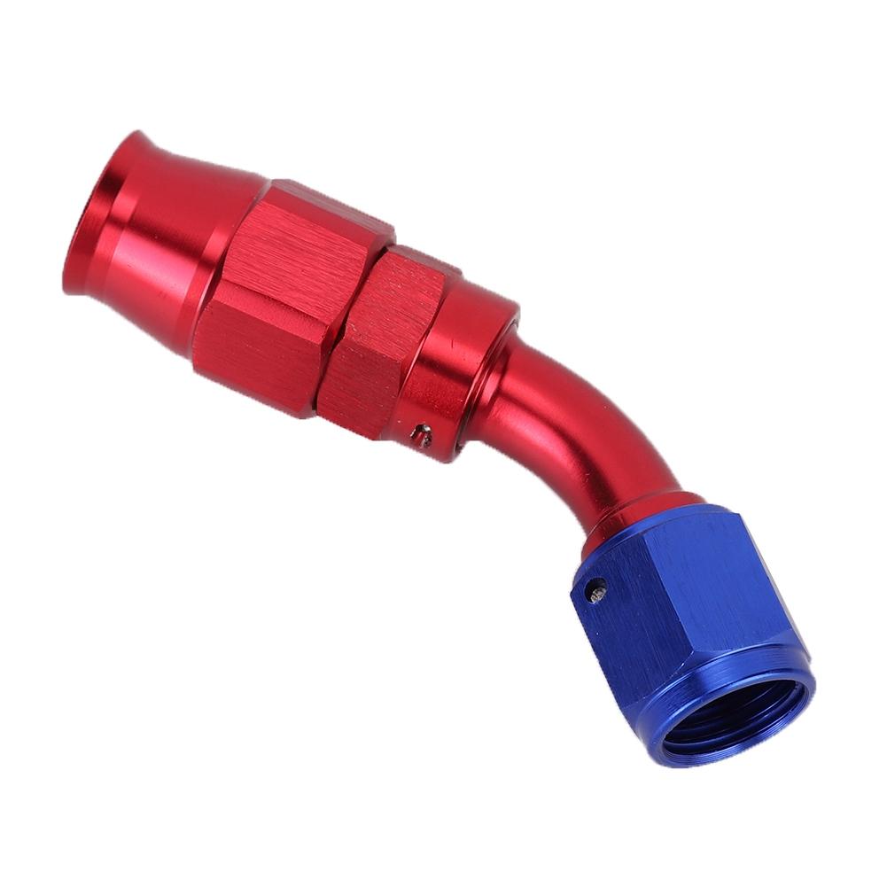 AN6 Hose End Fitting Swivel Cooling Oil Fuel Adaptor for Teflon45 Degrees