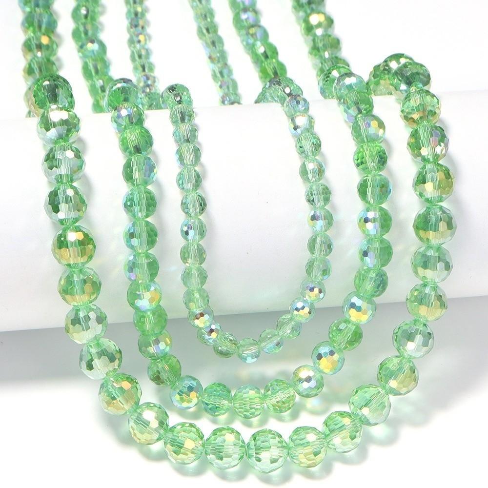 Pink Blue Faceted Glass Beads 6/8/10mm Sizes Jewelry Making Beads  for Jewelry Making