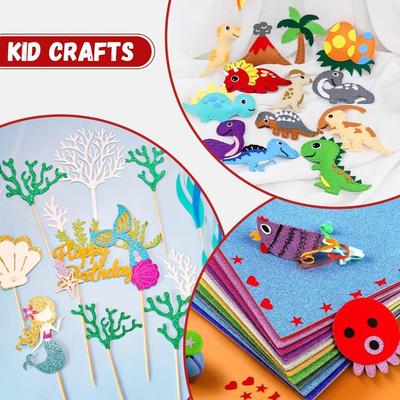 New Flash Colorful Glitter Foam Paper EVA Thick Handmade Paper A4 Cardstock Decorations