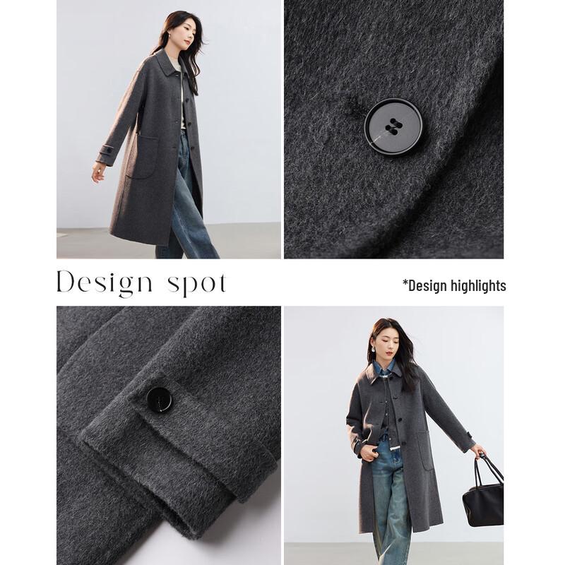 HSTYLE Women's 2025 A/W Double-Faced Wool Long Coat
