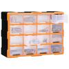 Organisateur multi-tiroirs - VIDAXL - 52x16x37 cm - Bois - 16 tiroirs - Bureau contemporain